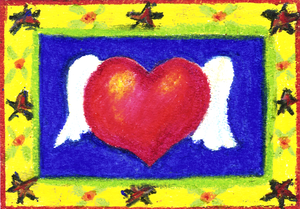 Heart Wings illustration by Christine O'Brien'